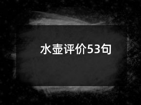 水壺評(píng)價(jià)53句