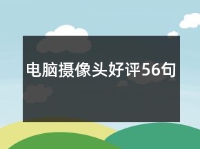 電腦攝像頭好評56句