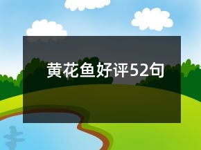 黃花魚好評52句