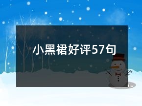 小黑裙好評57句