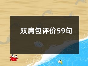 雙肩包評(píng)價(jià)59句