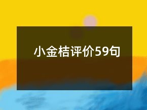 小金桔評(píng)價(jià)59句