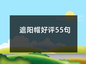 遮陽(yáng)帽好評(píng)55句