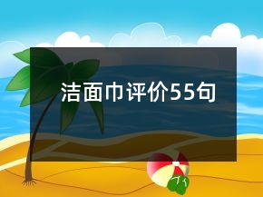 潔面巾評(píng)價(jià)55句