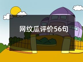 網(wǎng)紋瓜評價56句