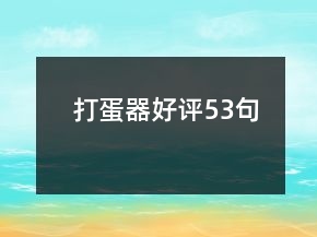 打蛋器好評53句