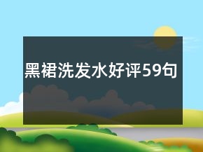 黑裙洗發(fā)水好評(píng)59句