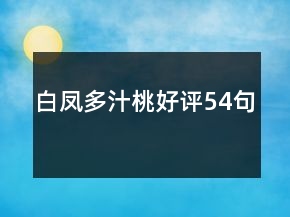 白鳳多汁桃好評54句