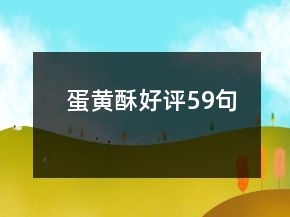 蛋黃酥好評59句