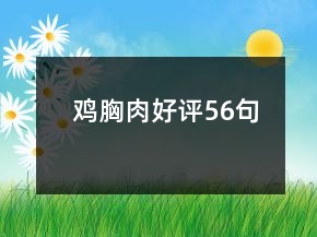 雞胸肉好評(píng)56句