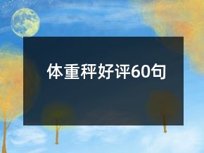 體重秤好評60句