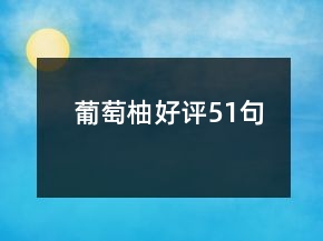 葡萄柚好評51句