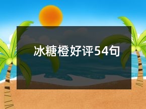 冰糖橙好評(píng)54句