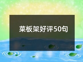 菜板架好評50句