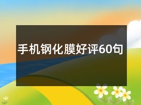 手機鋼化膜好評60句