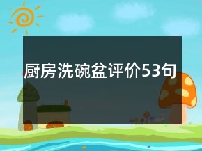 廚房洗碗盆評價53句