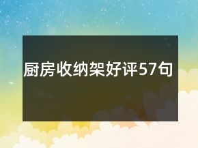 廚房收納架好評57句