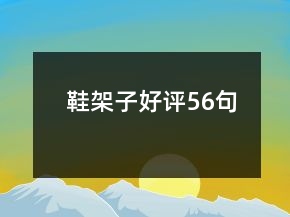 鞋架子好評56句