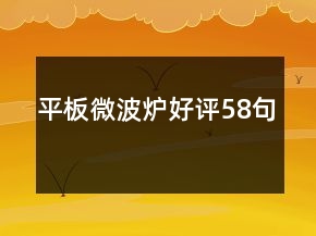 平板微波爐好評(píng)58句