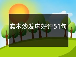 實(shí)木沙發(fā)床好評(píng)51句