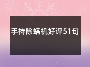 手持除螨機(jī)好評51句