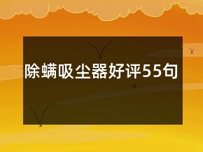 除螨吸塵器好評(píng)55句
