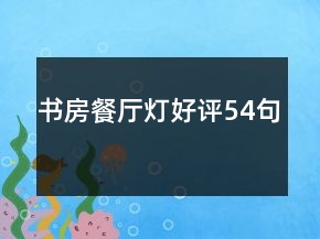 書房餐廳燈好評54句