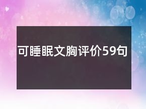 可睡眠文胸評價59句