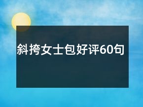 斜挎女士包好評(píng)60句