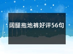闊腿拖地褲好評56句