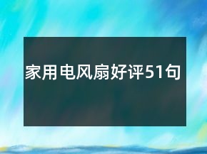 家用電風(fēng)扇好評(píng)51句
