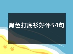 黑色打底衫好評(píng)54句