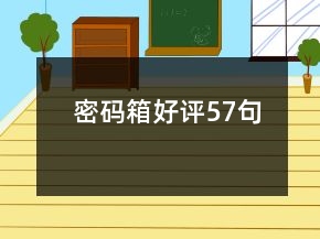 密碼箱好評(píng)57句