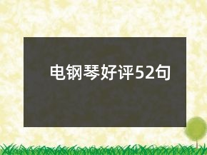 電鋼琴好評(píng)52句