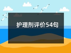 護(hù)理劑評(píng)價(jià)54句