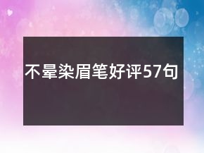不暈染眉筆好評(píng)57句