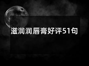滋潤(rùn)潤(rùn)唇膏好評(píng)51句