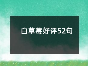 白草莓好評52句