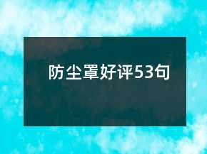 防塵罩好評(píng)53句