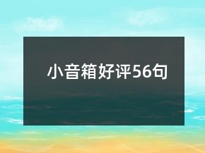 小音箱好評56句