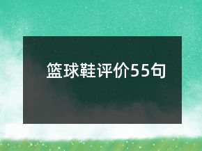 籃球鞋評(píng)價(jià)55句