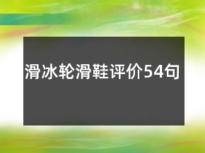 滑冰輪滑鞋評(píng)價(jià)54句