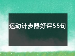 運(yùn)動(dòng)計(jì)步器好評(píng)55句