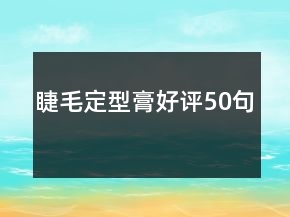 睫毛定型膏好評50句
