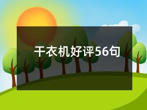 干衣機(jī)好評(píng)56句