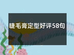 睫毛膏定型好評58句
