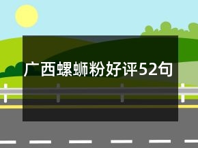 廣西螺螄粉好評(píng)52句