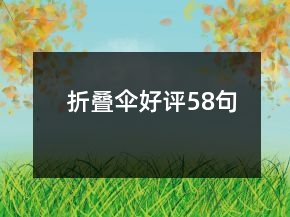 折疊傘好評58句
