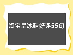 淘寶旱冰鞋好評55句