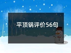 平頂鍋評價56句